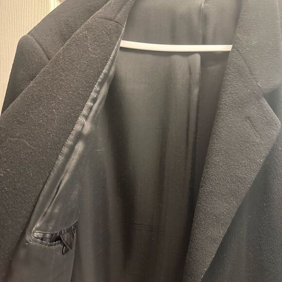 Men’s L44 Cashmere black long coat - Picture 6 of 9